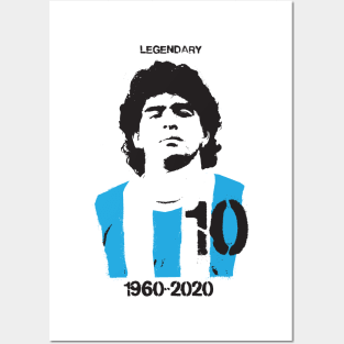 Memory Diego Maradona 10 Hand Of God Legendary 1960-2020 Posters and Art